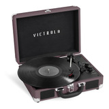 Tocadiscos Vintage Victrola Portatil Bluetooth Vsc-550bt-mag Color Marrón Oscuro