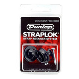 Strap Lock Dunlop Sls1033bk Roldana Dual Design Preta