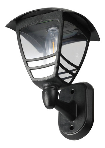 Lampara Solar Luz Calida Farol Pared Exteriores Jardin