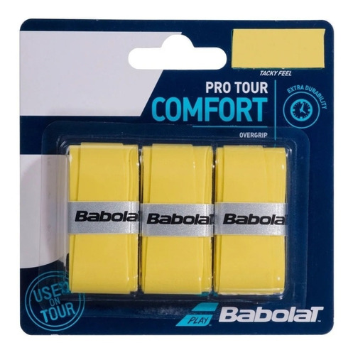 Overgrip Babolat Pro Tour X3 Yellow Color Amarillo