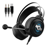 Auriculares Gamer Nubwo N1 Pro Negro Con Luz Led