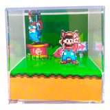Mini Cubo Diorama Mario Vs Sonic Exclusivo