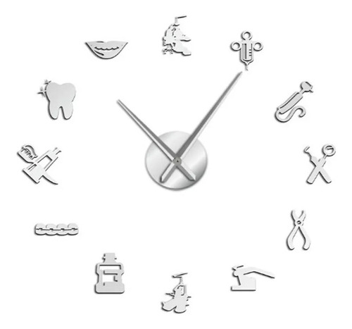 Tika Reloj De Pared 3d, De Bricolaje, Para Dentista.