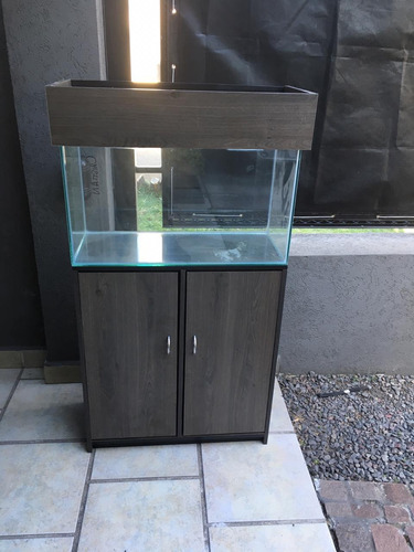 Acuario Completo Mueble 80 Cm 120 Litros A Estrenar!!