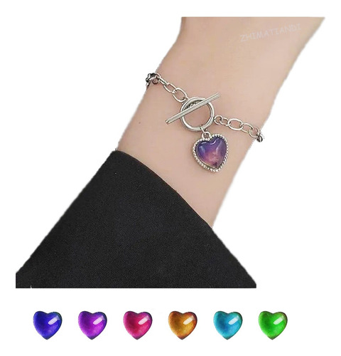 Pulsera Corazon Sentimientos Emociones Acero Inoxidable