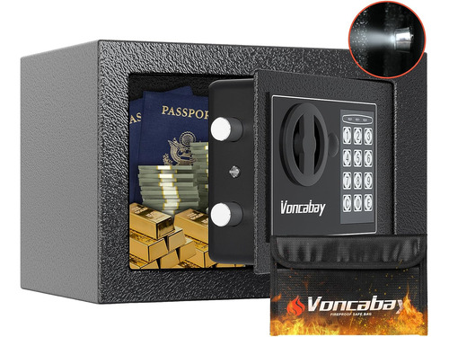 Voncabay Money Safe Box Para El Hogar Con Sensor Y Bolsa ...