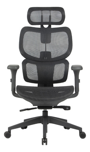 Silla Escritorio Ejecutiva Oficina Ergonomica Mesh Premium Color Negro