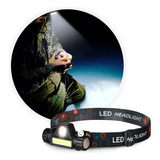 Linterna Minera Led Usb 2 Modos Faro Luz Manos Libres By101