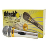 Microfone Com Fio Dvd/karaoke/caixa De Som/igreja Tblack Cor Prateado