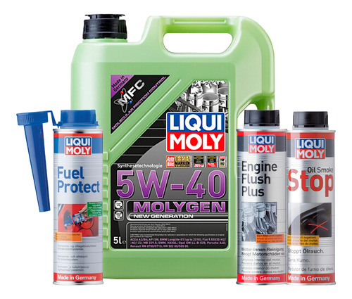 Kit 5w40 Fuel Protect Oil Smoke Stop Liqui Moly + Regalo