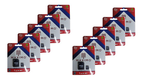 Pack 10pzs De Memoria Micro Sd Máximo 32gb Con Adaptador Sd