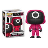 Figura Funko Pop Tv Juego Del Calamar Soldado Rojo Mascara Circulo Coleccionable +3