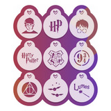 Stencil Harry Potter - Pintura Facial Biscoitos Café