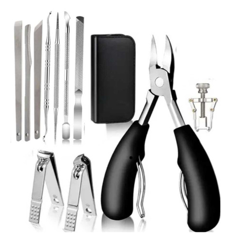 Set Pedicura Uñas Gruesas Encarnadas Kit Podología Prof 11pc