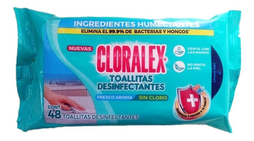 Toallitas Desinfectantes Cloralex Con 48 Toallitas