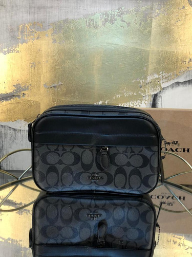 Bandolera Coach De Hombre Premium Negra/gris -  Kta79dj