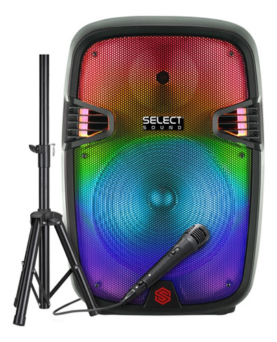 Bafle Select Sound Eros Bt1510 15 Pulgadas Con Tripié Y Mic