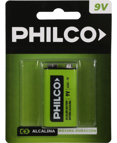 1 X Pila Bateria 9v Philco Pila Alcalina 9v