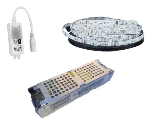 Kit Tira Led Rgbw 505060x5mt Fuente 100w Controladora Wifi 