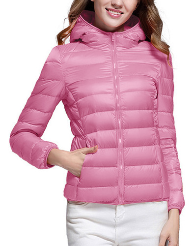 Chaqueta Acolchada M Para Mujer, Manga Larga, Con Capucha Y