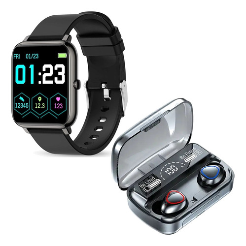 Combo Reloj Smartwatch + Auriculares Bluetooth M10