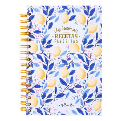 Libreta Para Recetas Pasta Dura Con Arillo Metalico Color Azul marino | Meses sin interés