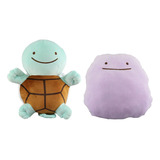 Reversible Ditto And Squirtle Peluche Muñeca Niños Regalo