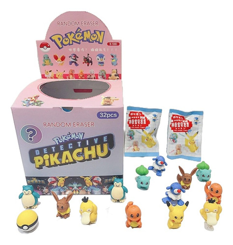 Kit Box Caixa Surpresa Misteriosa Bonequinho Pokémon Pikachu