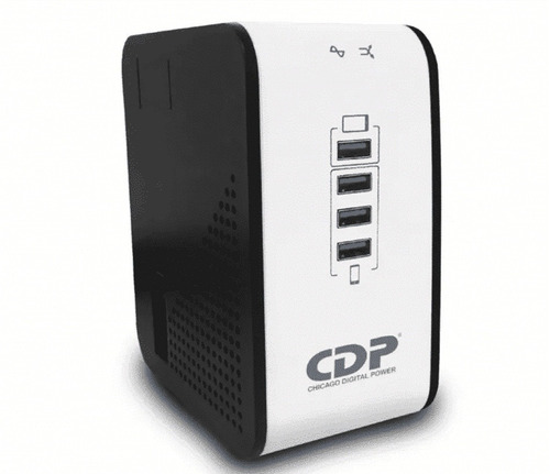 Regulador Voltaje Supresor Picos Cdp 500w 1000va 8 Tom 4 Usb