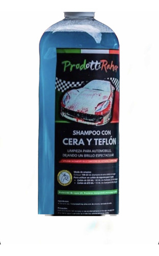 Shampoo Con Cera Y Teflon Dura + De 1 Semana Limpio El Carro