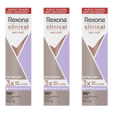 Rexona Clinical Extra Dry 96hs Pack X3u