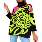 Sweater Poleron Polera Mujer Doble Hilo Bremer Amplio