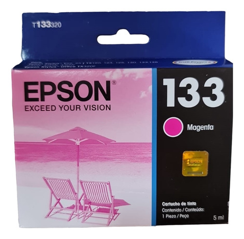 Cartucho Epson T133 Magenta Orig. T133320 Vencido 2018