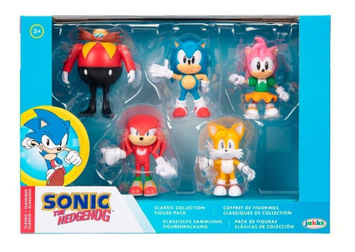 Sonic Personagens Colecionáveis Pack Com 5 Jakks Candide