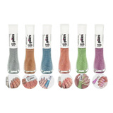 Kit Hits Diamante Refletivo Completo Com 6 Cores 8ml