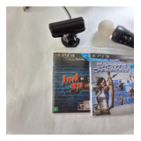 Jogo Playstation Move Com 2 Jogos Original Usado