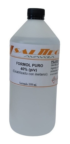 Formol 40 % P/v  Est. Con Metanol P.a. X 100 Ml