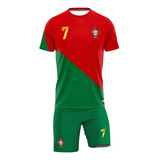 Kit Uniforme Infantil Futebol Camisa E Shorts Times Europa