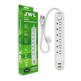 Multicontacto Jwj Con 6 Tomacorrientes + 2 Tomas Usb 3pz