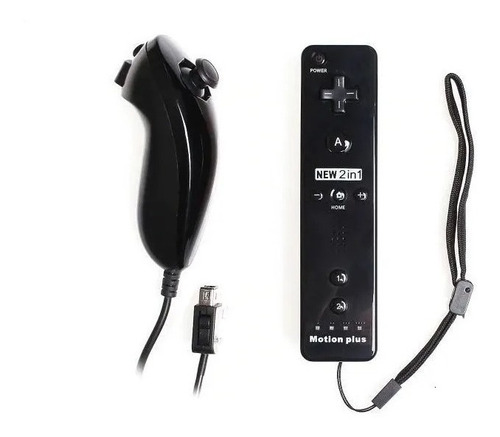 Kit 2x Joystick Controle Wii Remote + 2x Nunchuck + Brinde