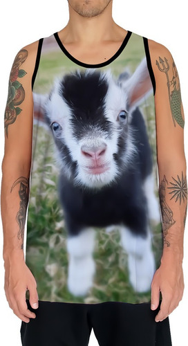 Camiseta Regata Animais Da Fazenda Cabra Cabrito Bode Hd 2