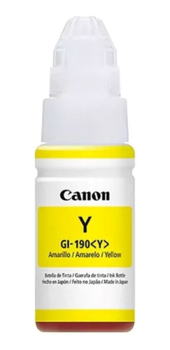 Tinta Canon Gi-190 Yellow | G3100 | G4100 | G2100 | g1100