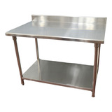 Mesa De Trabajo Gastronómica Moretti Acero Inoxidable 140cm