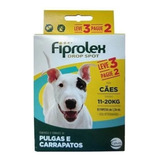 Pipeta Antiparasitário Para Pulga Ceva Fiprolex Drop Spot Para Cão De 11kg A 20kg