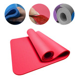 Tapete De Yoga Vermelho Nbr 15mm Colchonete C/ Bolsa Pilates