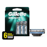 Gillette Mach 3 Pack X 6 Repuestos De Afeitar 