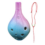 Partitura De Cerámica Estilo Ocarina Y Lanyard Learner Con M