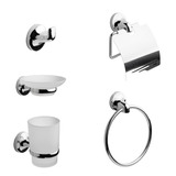 Set De Baño 5 Piezas Kit Accesorios Completo Cromado Kübel