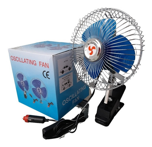 Ventilador Para Carro 12 V Potente 6 Pulgadas Giratorio