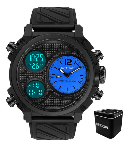 Reloj Sanda 3002 Táctico Led Impermeable, Deportivo P/hombre